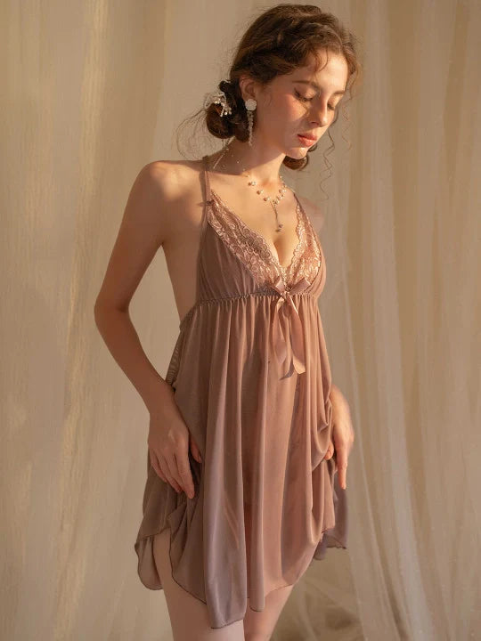 Babydoll Lingerie - Amelra - Brown