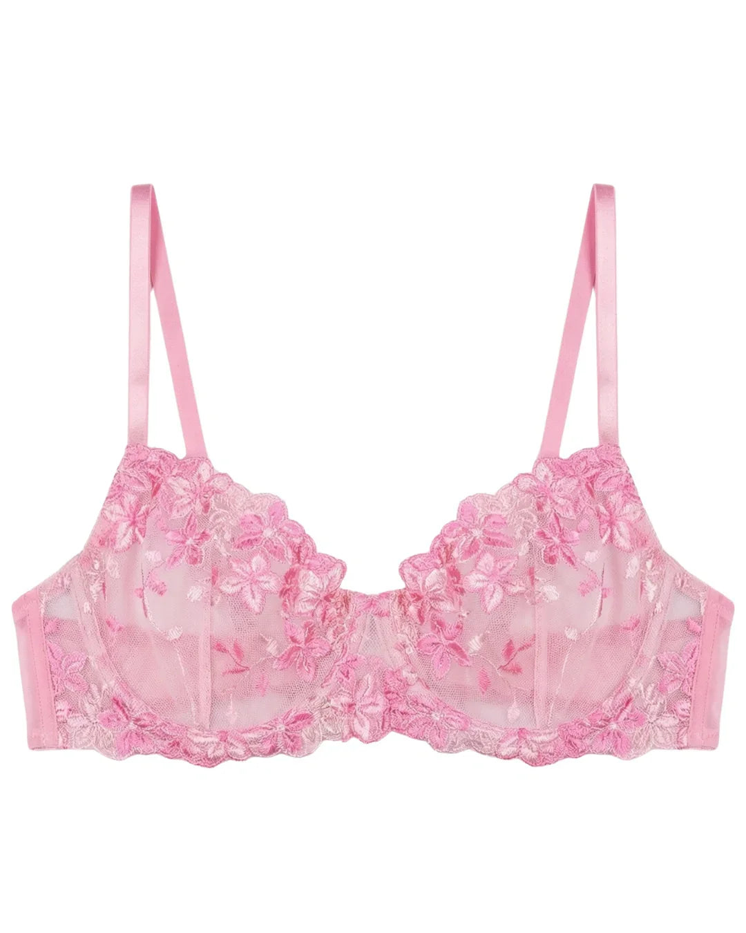 Non Padded Bra Set - Grace Petal - Pink