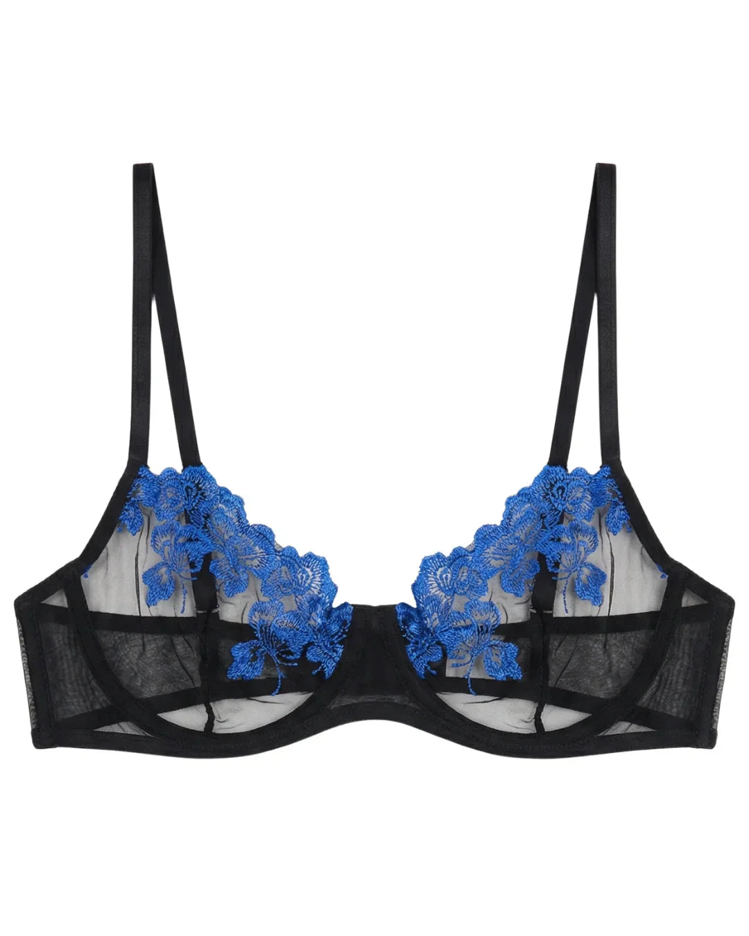 Non Padded Bra Set - Midnight Sapphire - Black