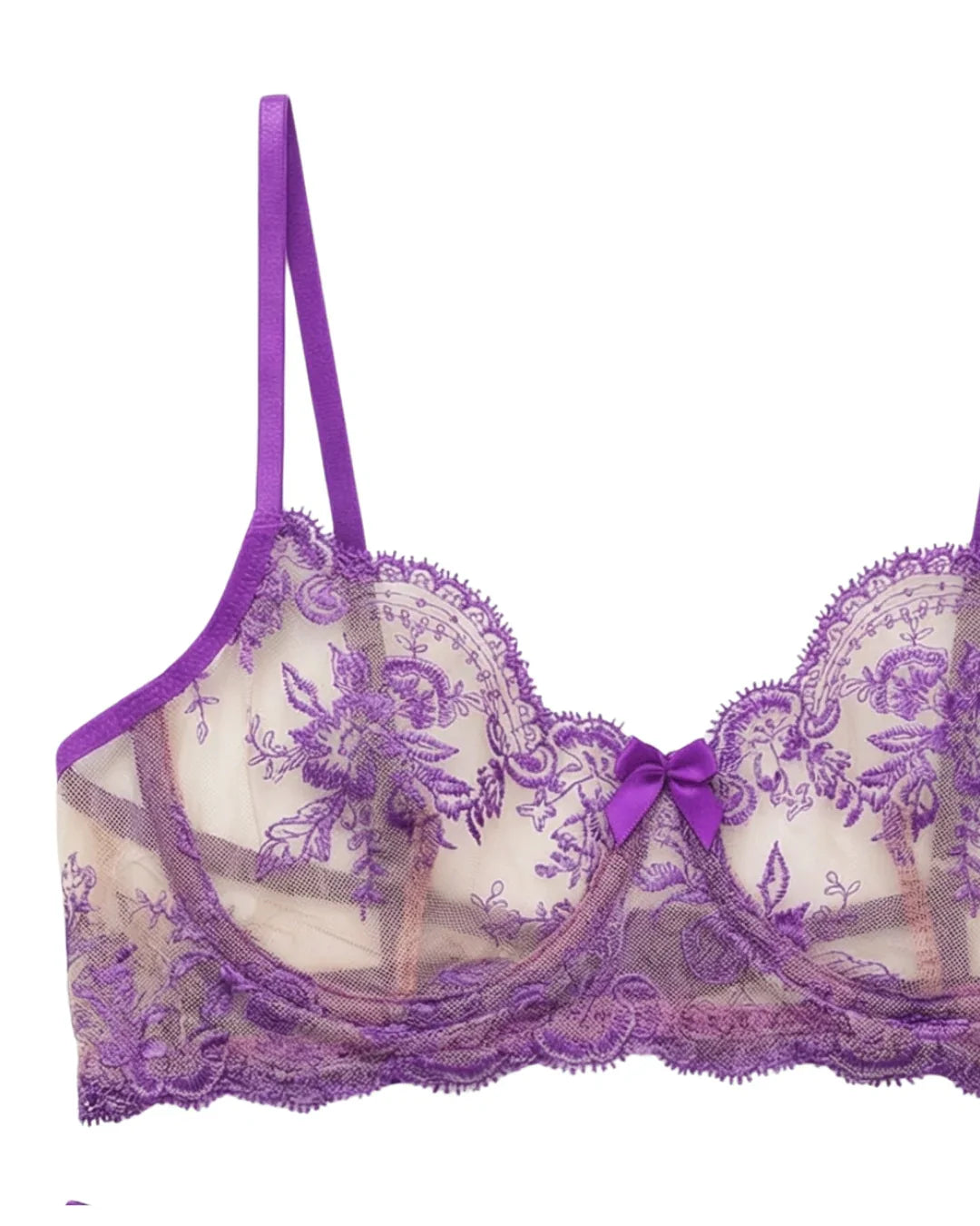 Non Padded Bra Set - Florisse - Purple