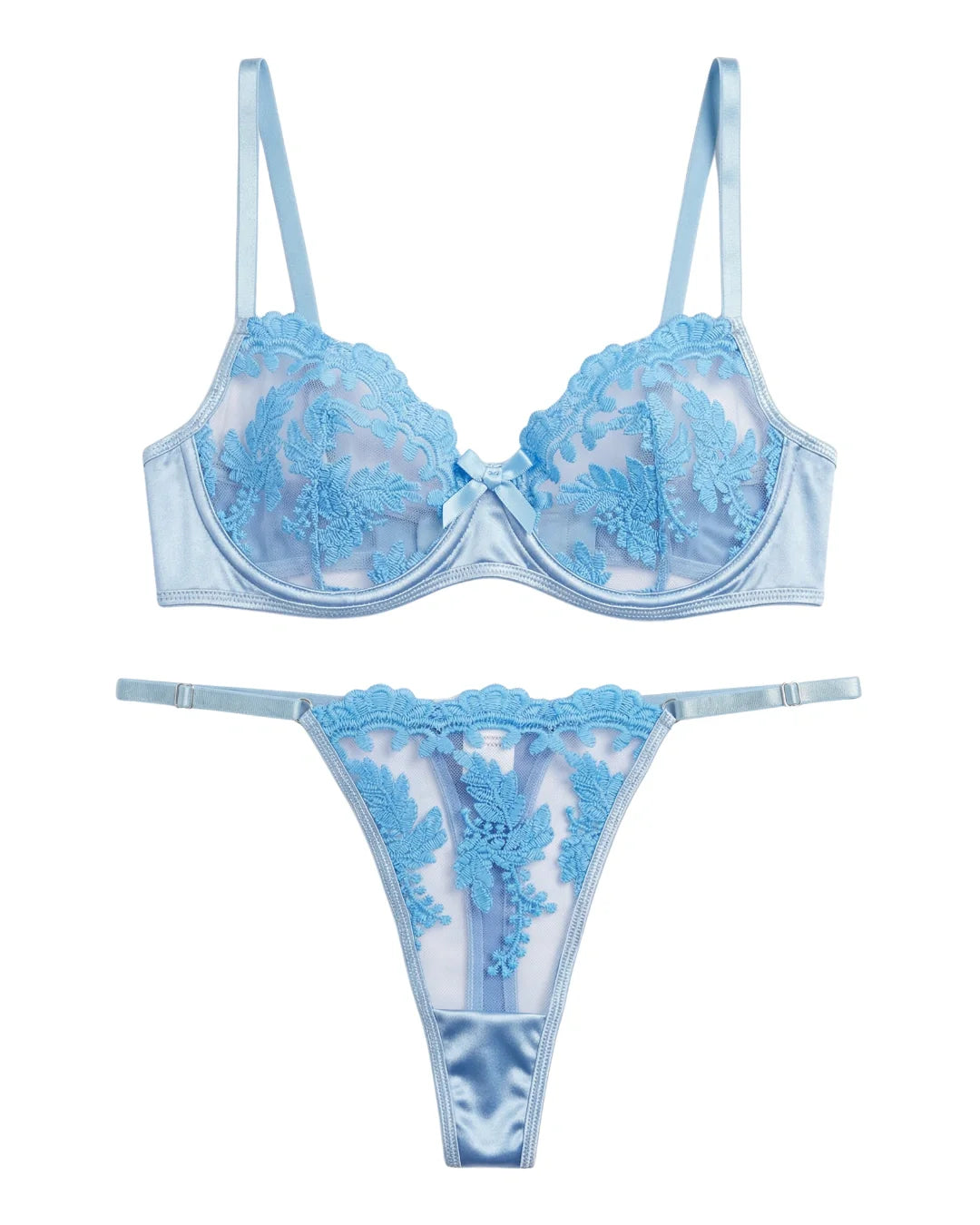 Non Padded Bra Set - Serenade - Blue