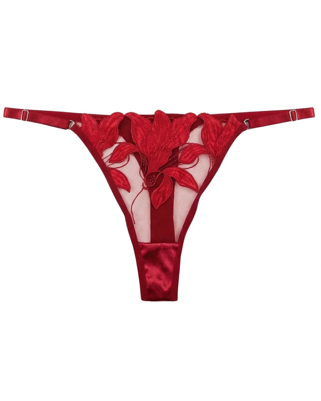 Non Padded Bra Set - Roselle Bloom - Maroon
