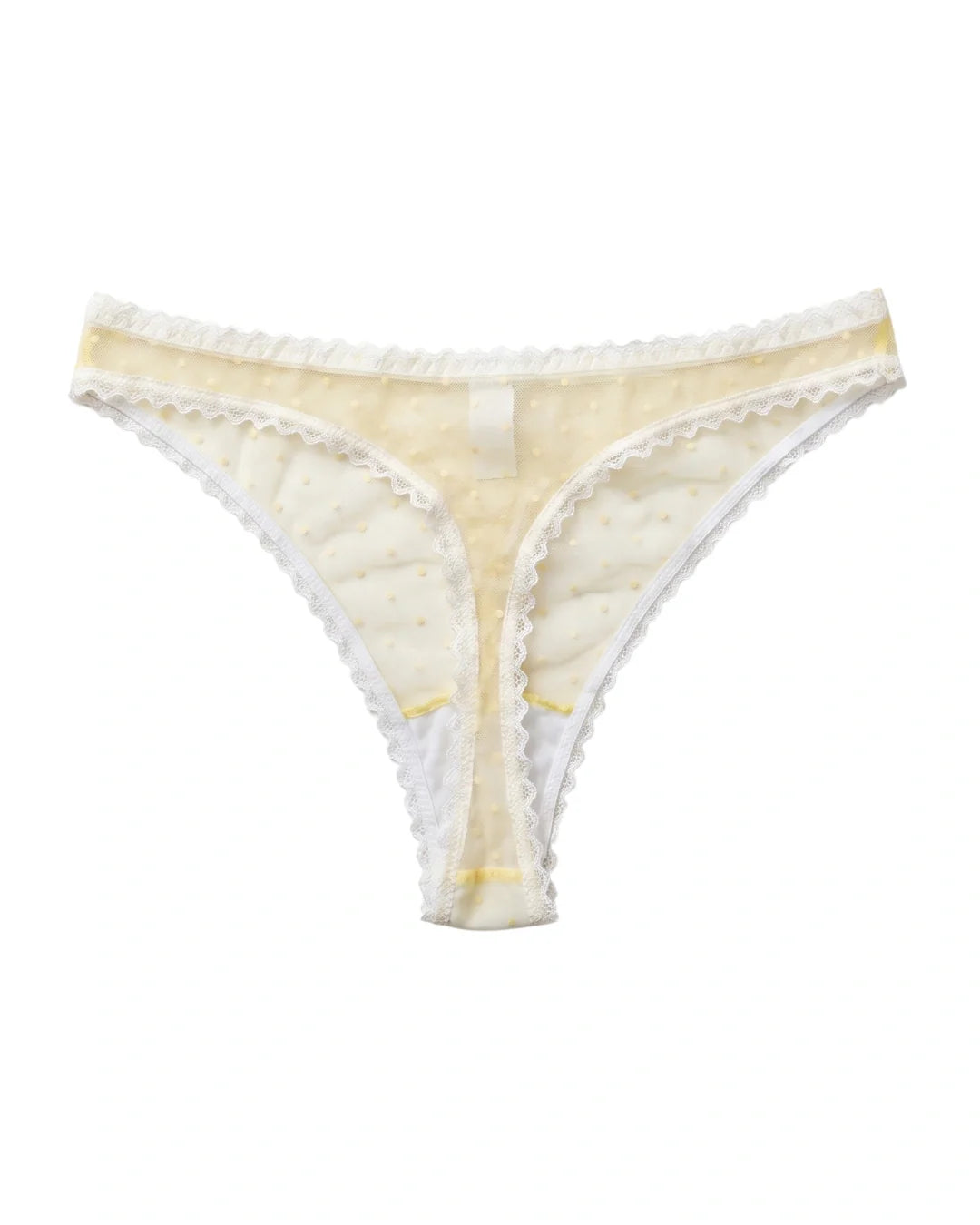 Non Padded Underwired Bra Set - Dot Mesh