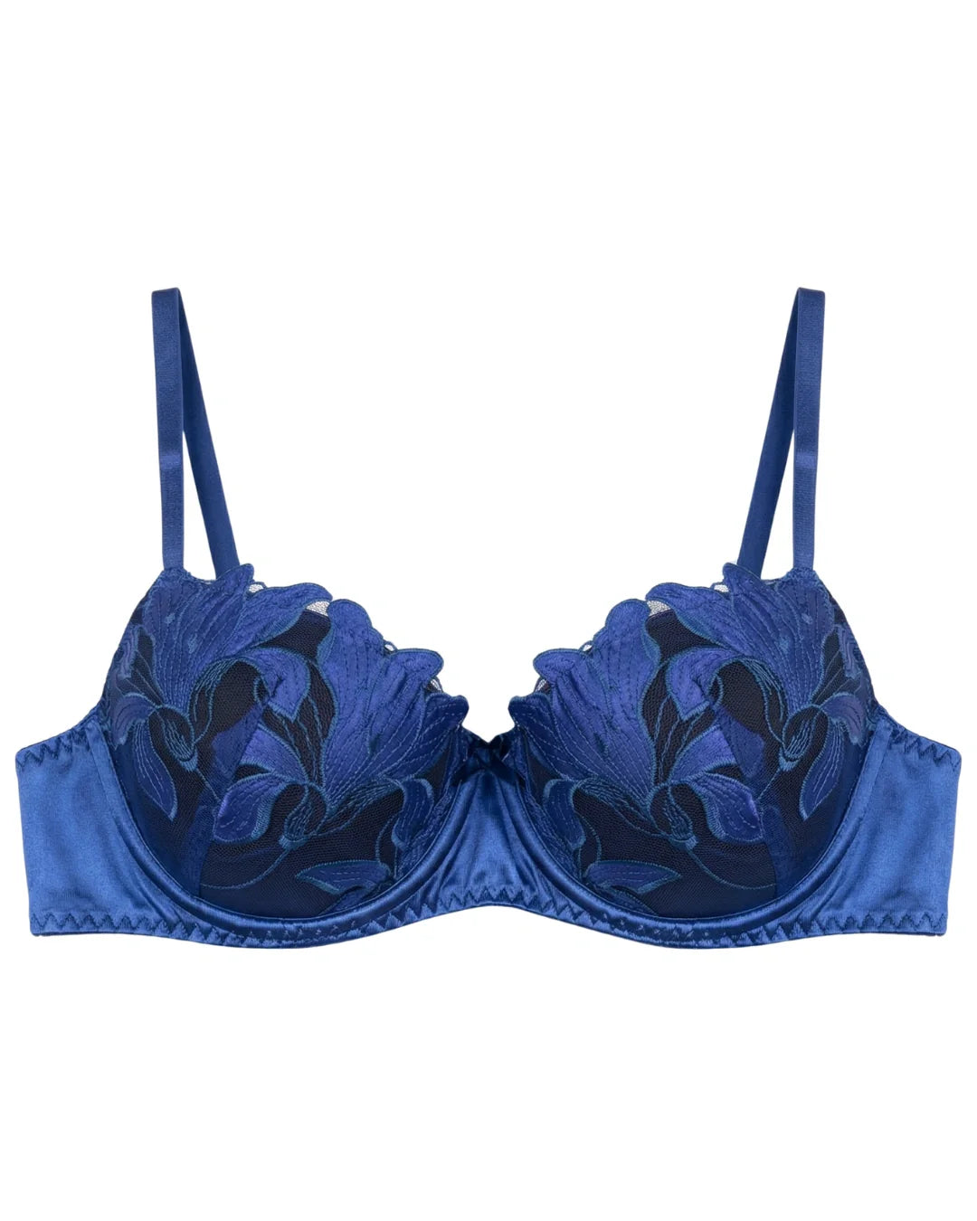 Padded Bra Set - Sapphire Bloom - Blue