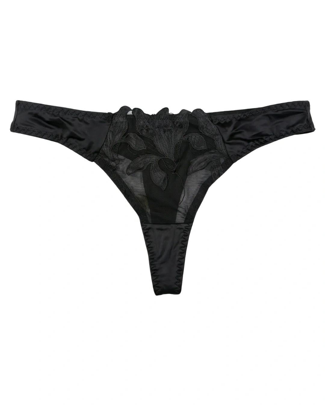 Padded Bra Set - Sapphire Bloom - Black