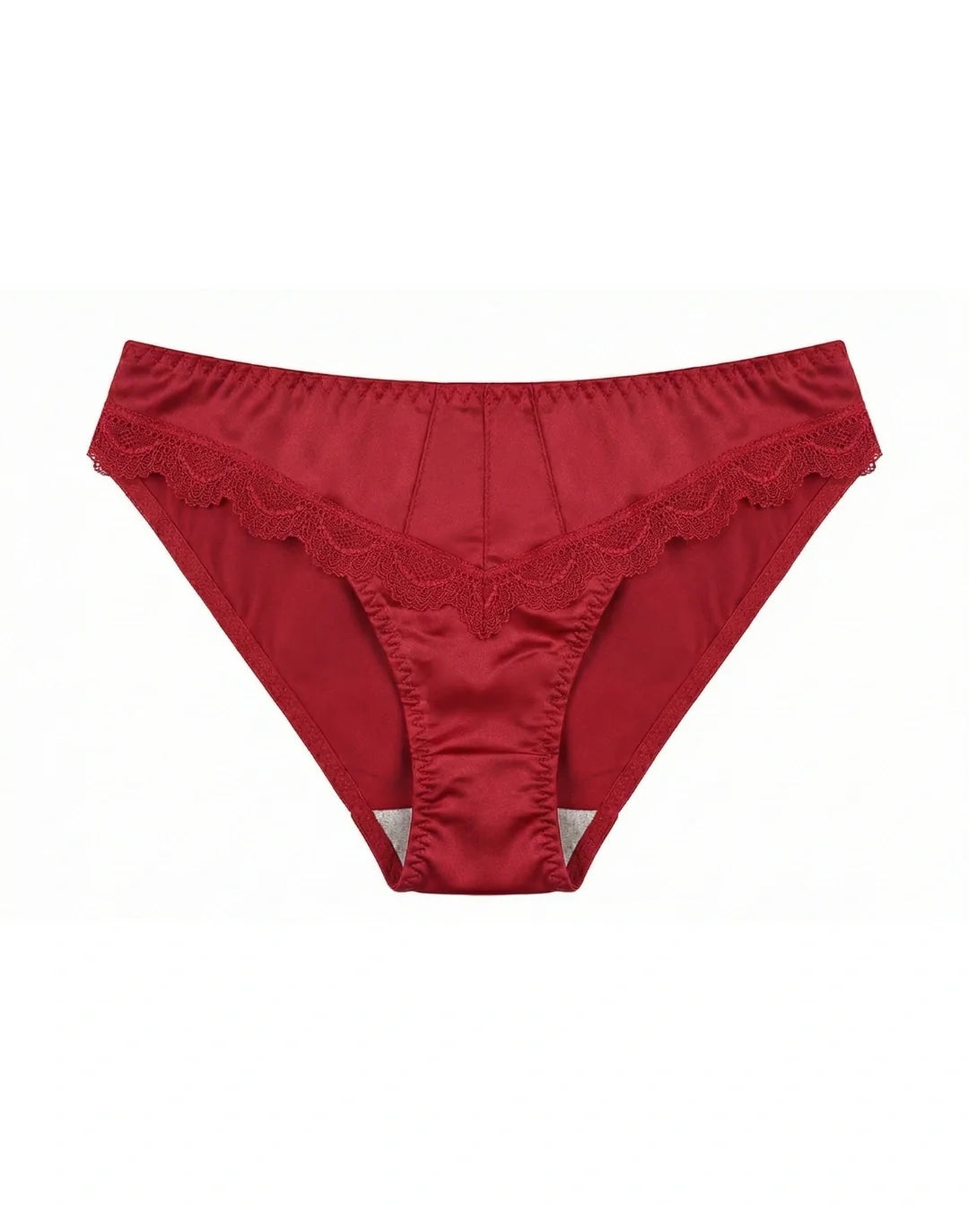 Cotton Bikini - Crimson Lace - Maroon