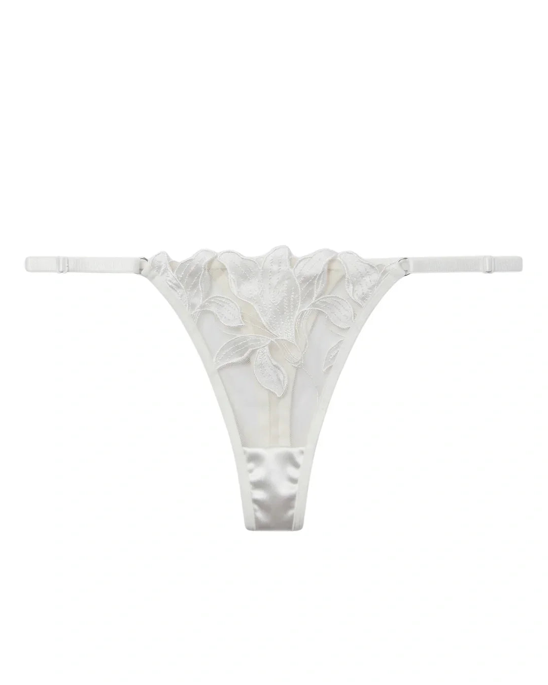Non Padded Bra Set - Petal Luxe - White