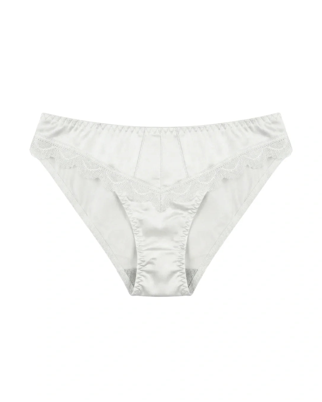 Cotton Bikini - Crimson Lace - White