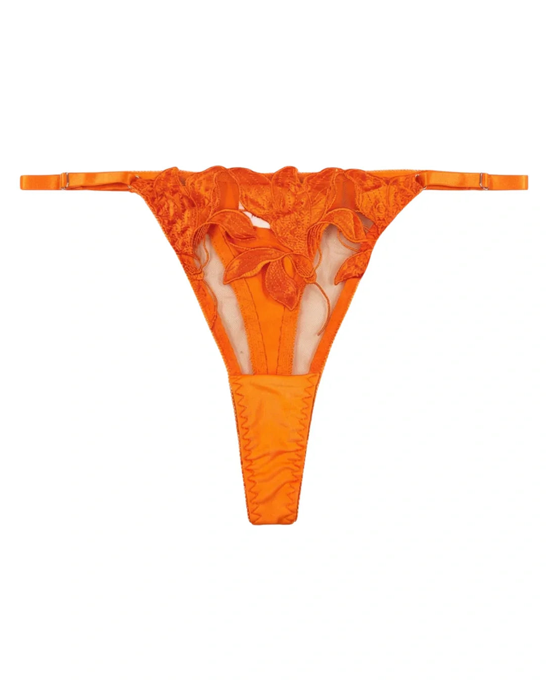 Non Padded Bra Set - Petal Luxe - Orange