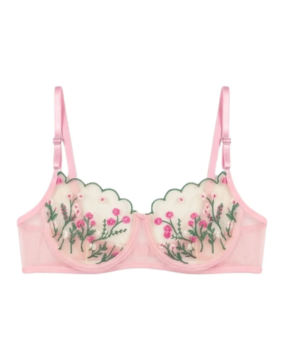 Non Padded Bra Set - Elvoria - Pink