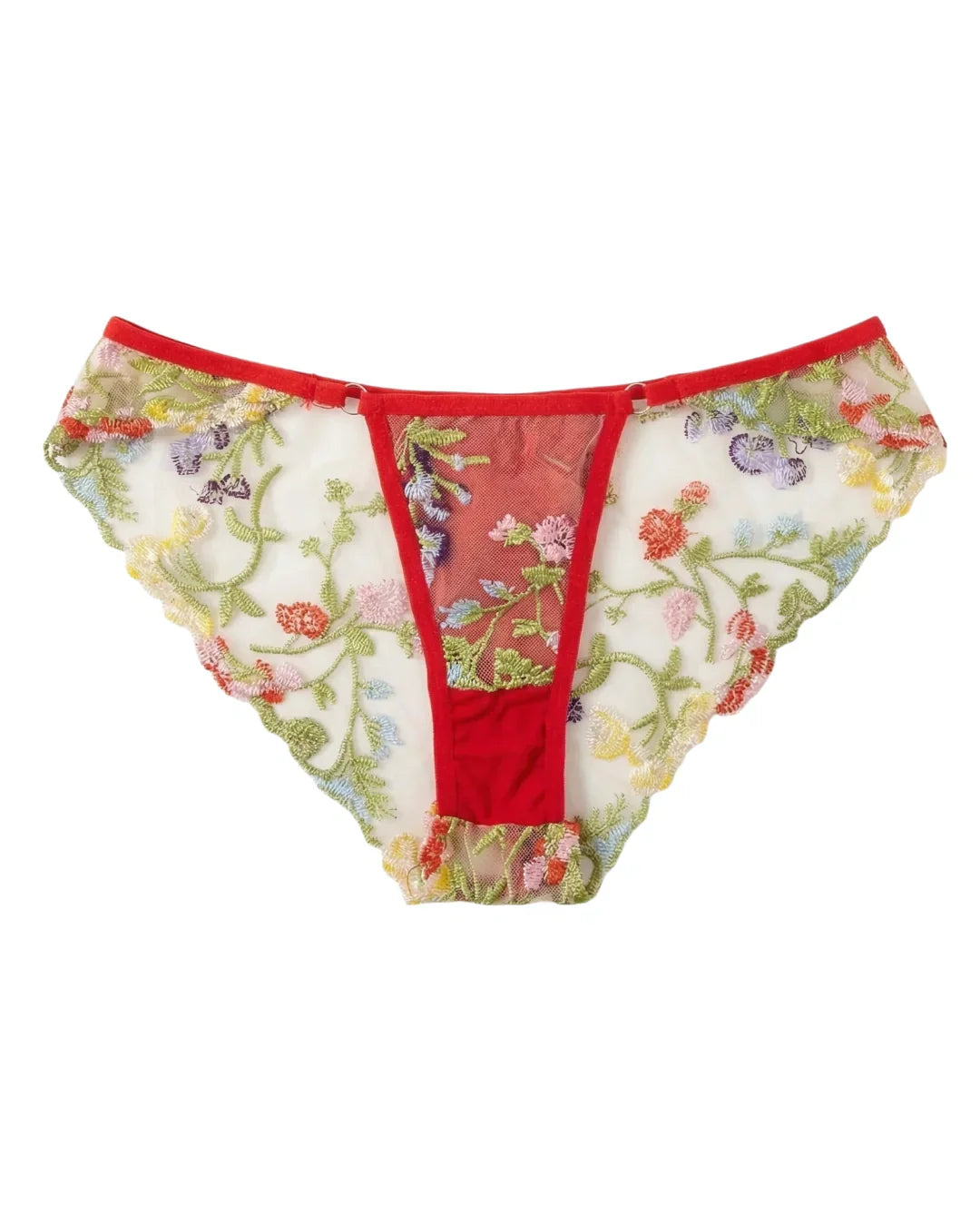 Non Padded Bra Set - Fiora - Red