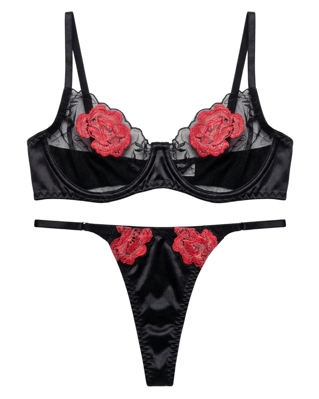 Non Padded Bra Set - Solea - Black