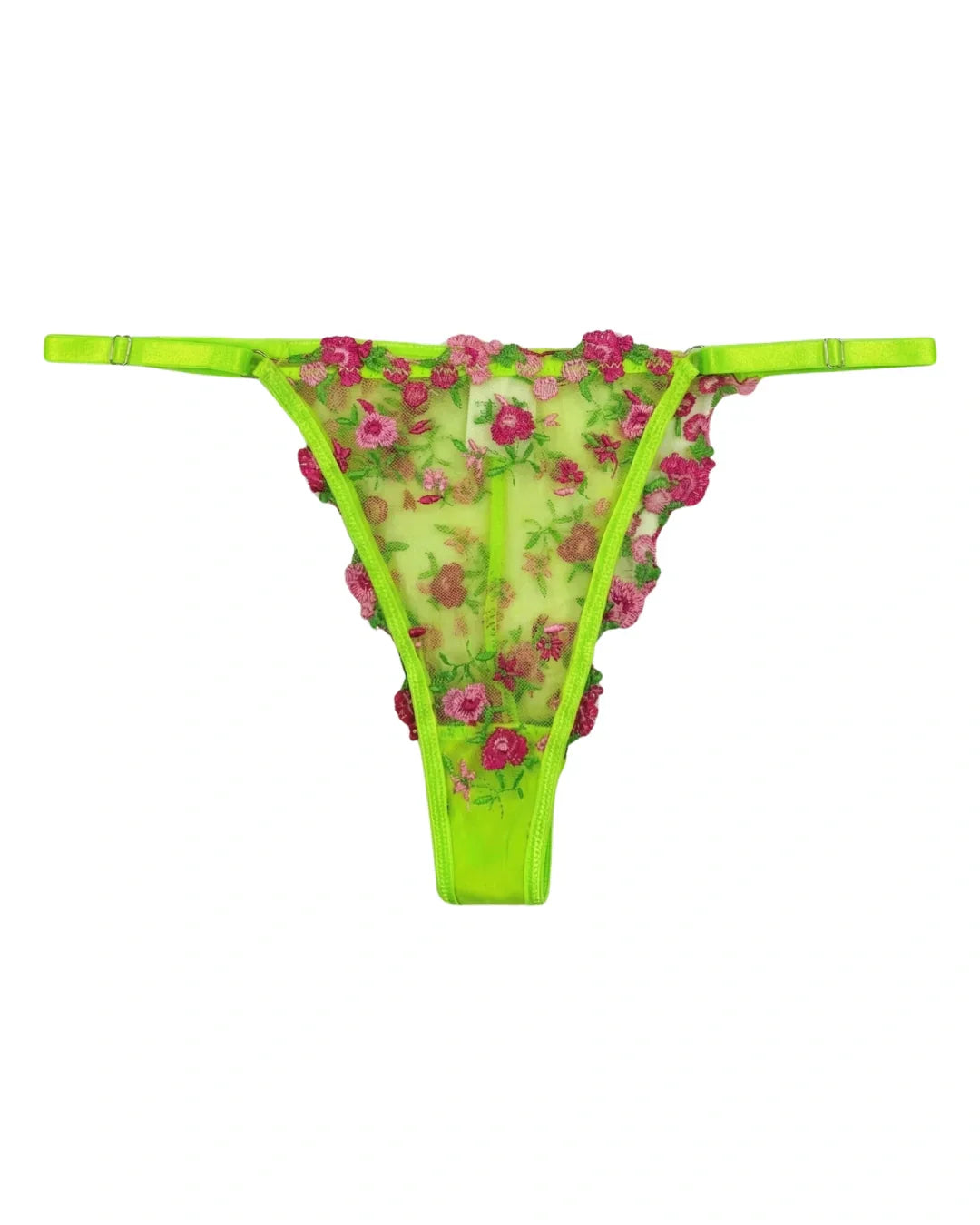 Non Padded Bra Set - Flora Zest - Parrot Green