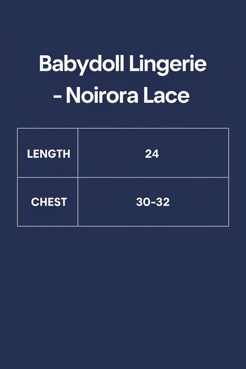 Babydoll Lingerie  - Noirora Lace