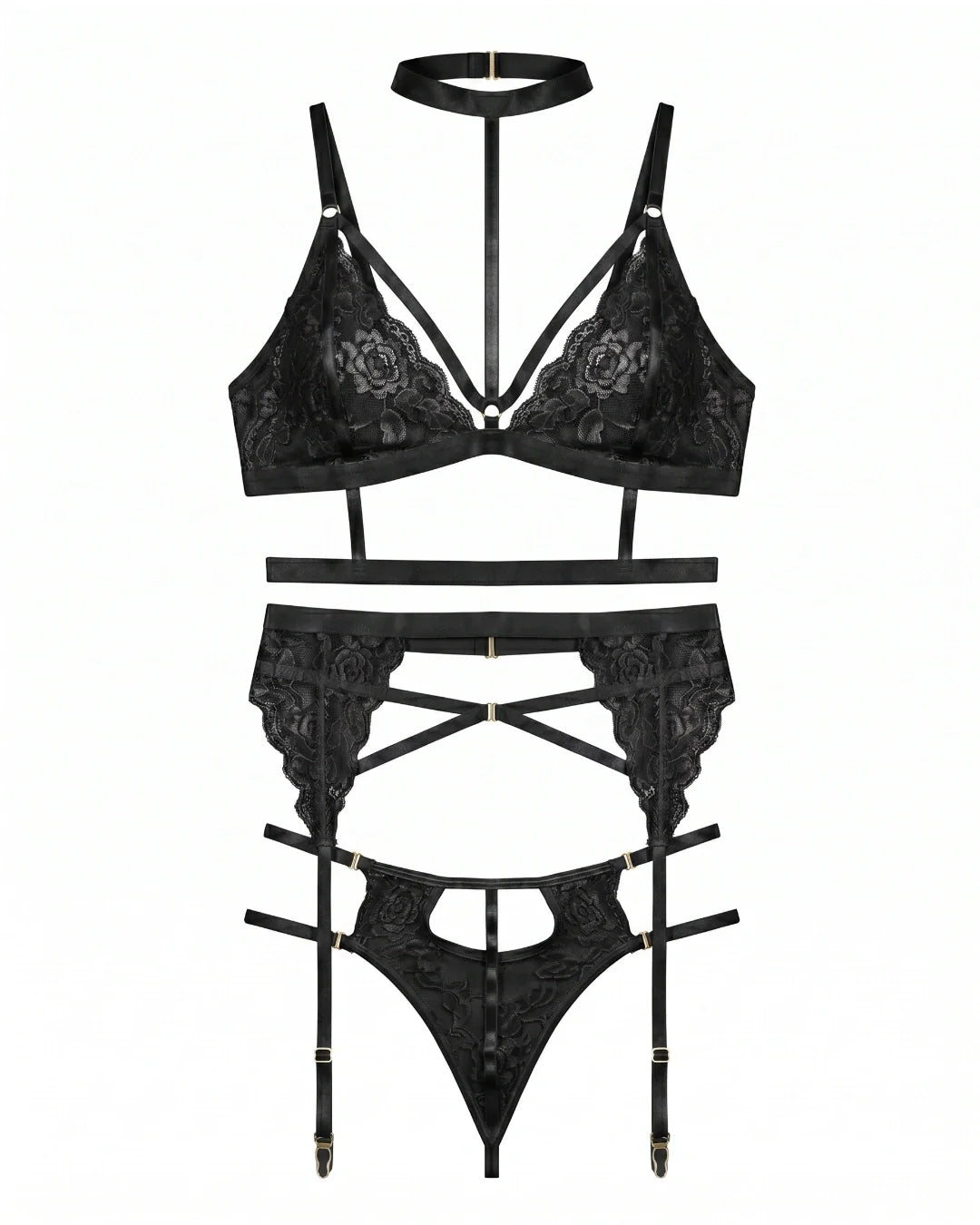 Garter Set - Xyra - Black