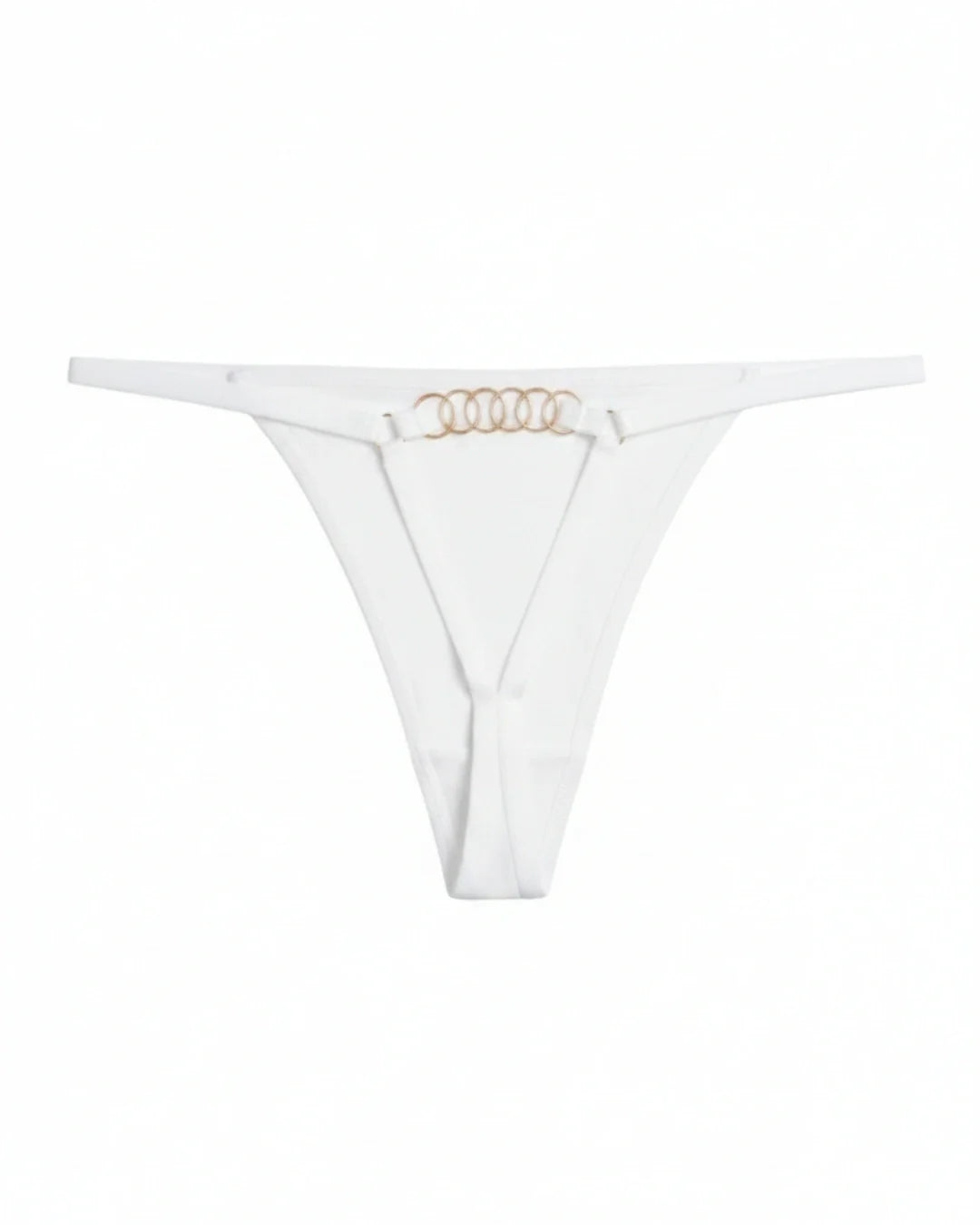 Thong Panty - Luxe Ring - White
