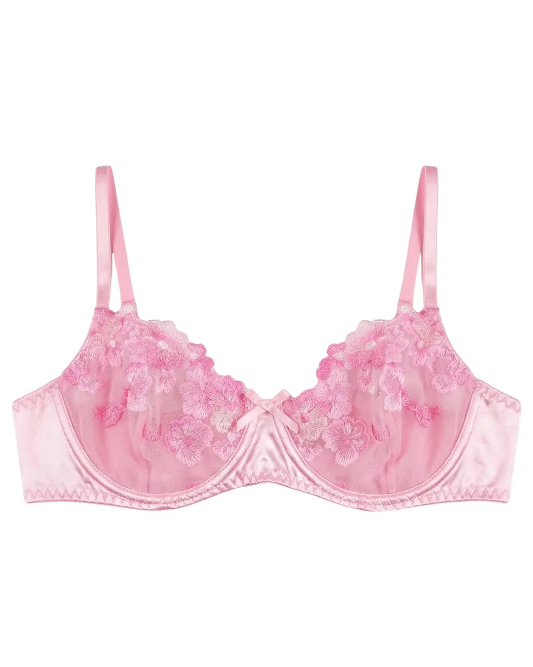 Non Padded Bra Set - Petal Charm - Pink