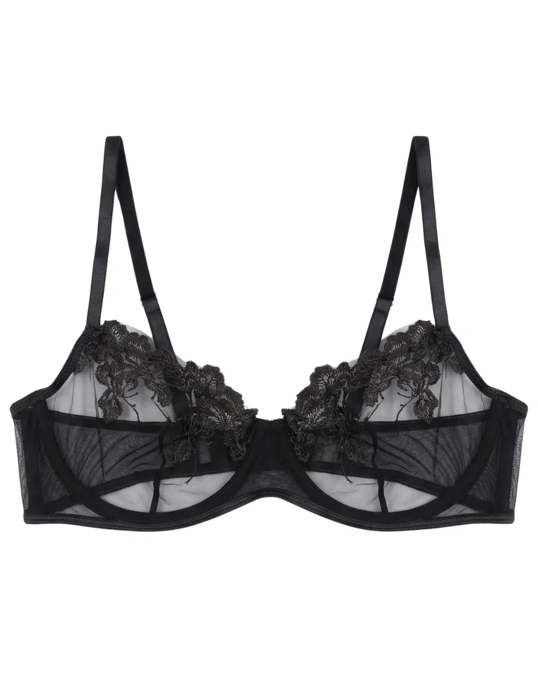 Non Padded Bra Set - Noir Whisper - Black