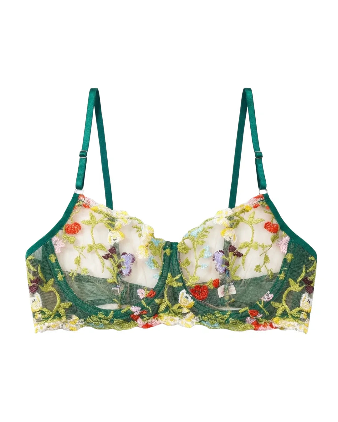 Non Padded Bra Set - Fiora - Green