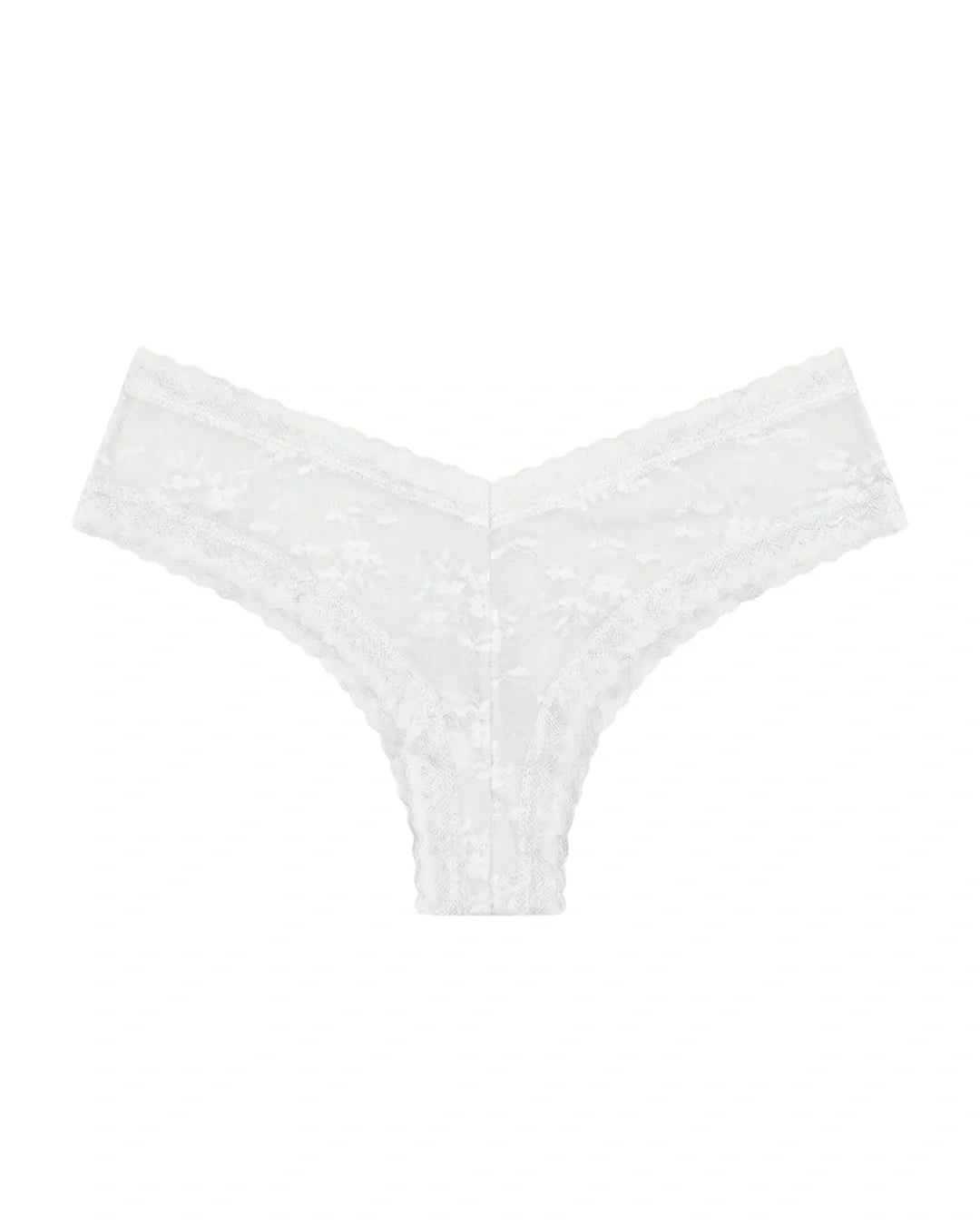 Thong Panty - Cross Lace - White