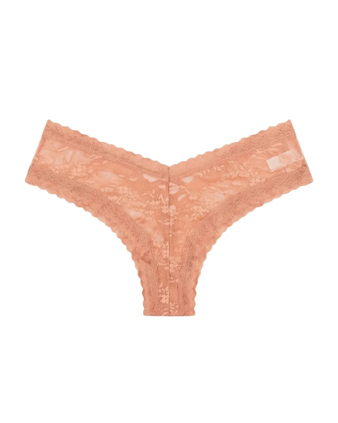 Thong Panty - Cross Lace - Peach