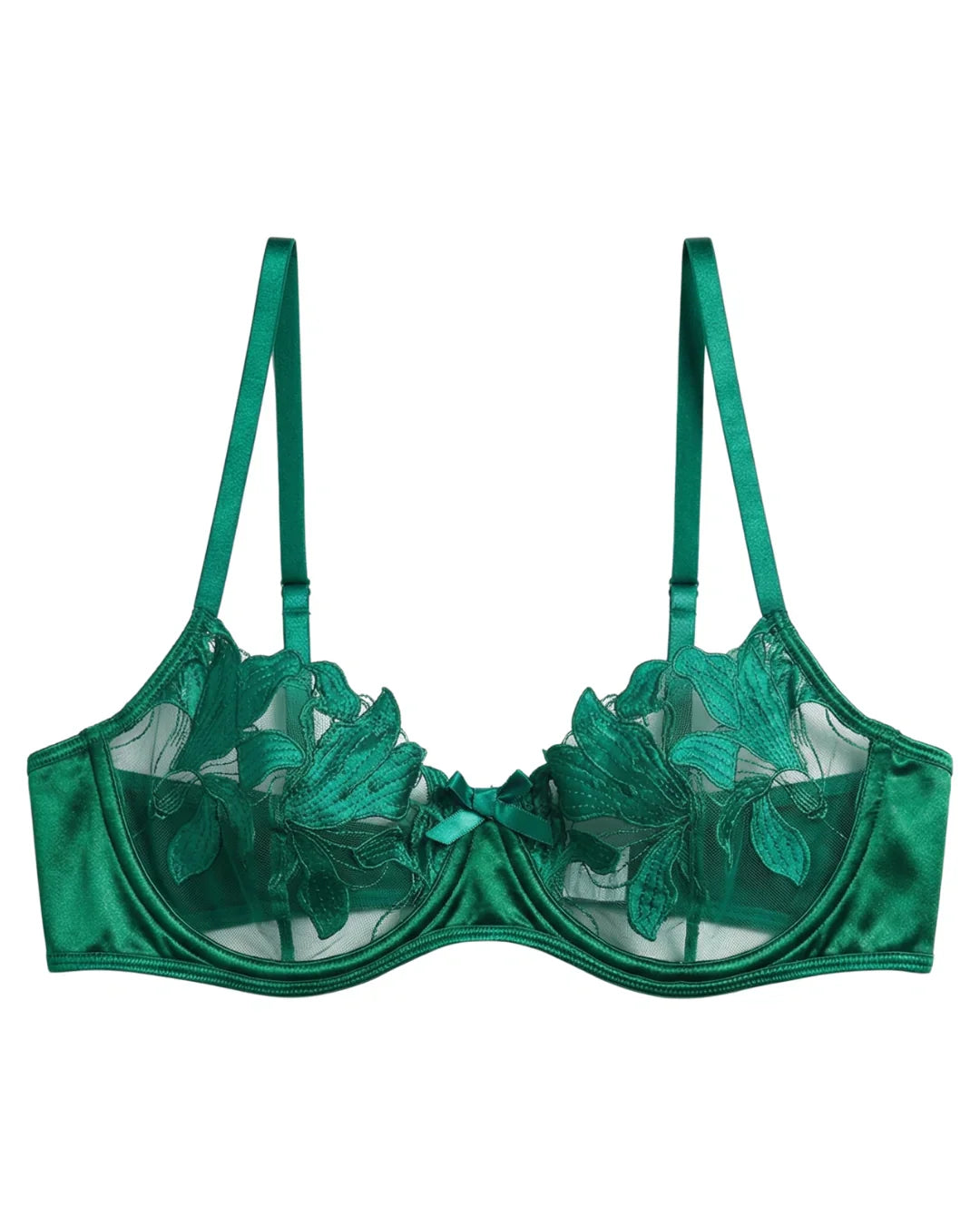 Non Padded Bra Set - Petal Luxe - Green