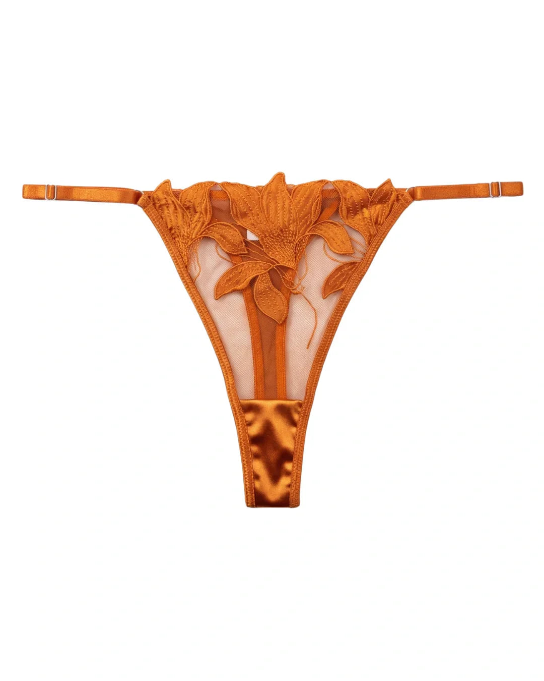 Non Padded Bra Set - Petal Luxe - Rust