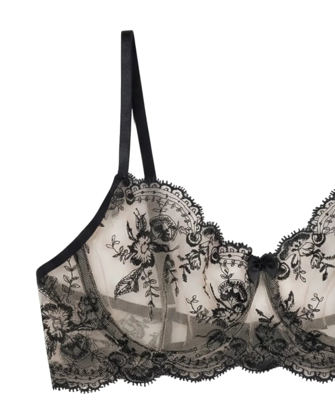 Non Padded Bra Set - Florisse - Black