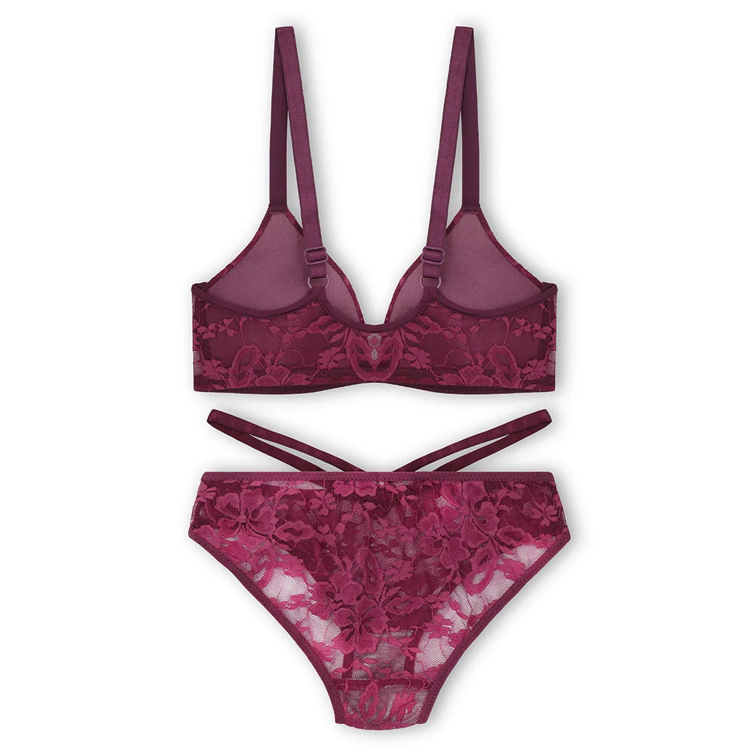 Max Front Open Padded Bra and Panty Set