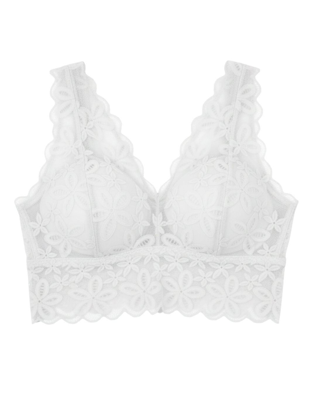 Padded Bralette - Lace Flux - White