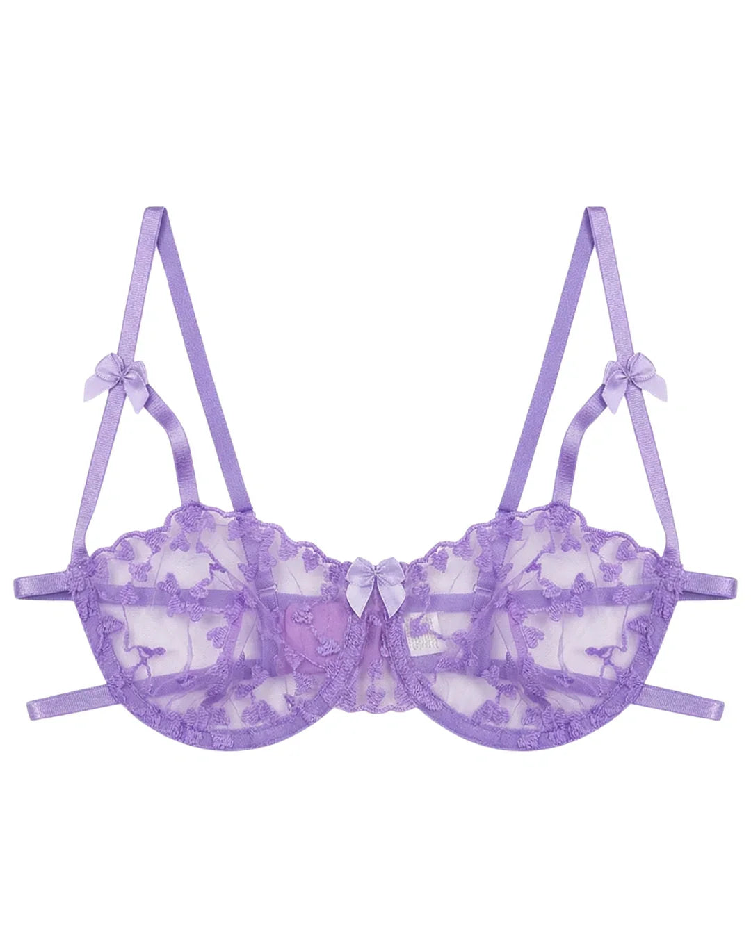 Non Padded Bra Set - Arvessa - Purple