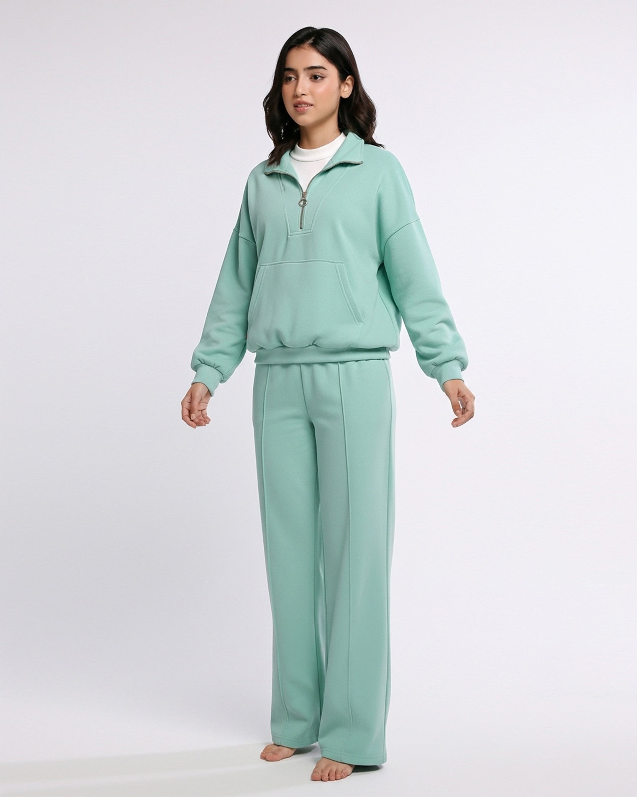 Fleece Tracksuit -Soft Flex - Aqua