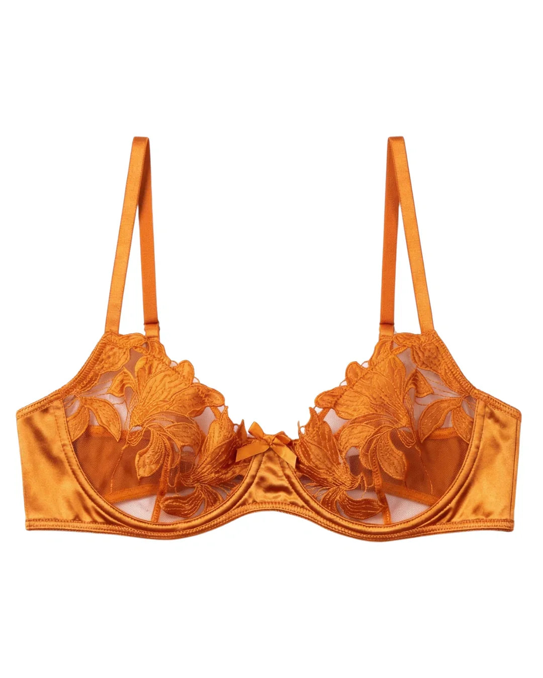 Non Padded Bra Set - Petal Luxe - Rust