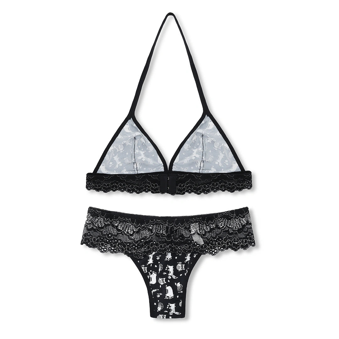 Bra Set - Cozy Cat