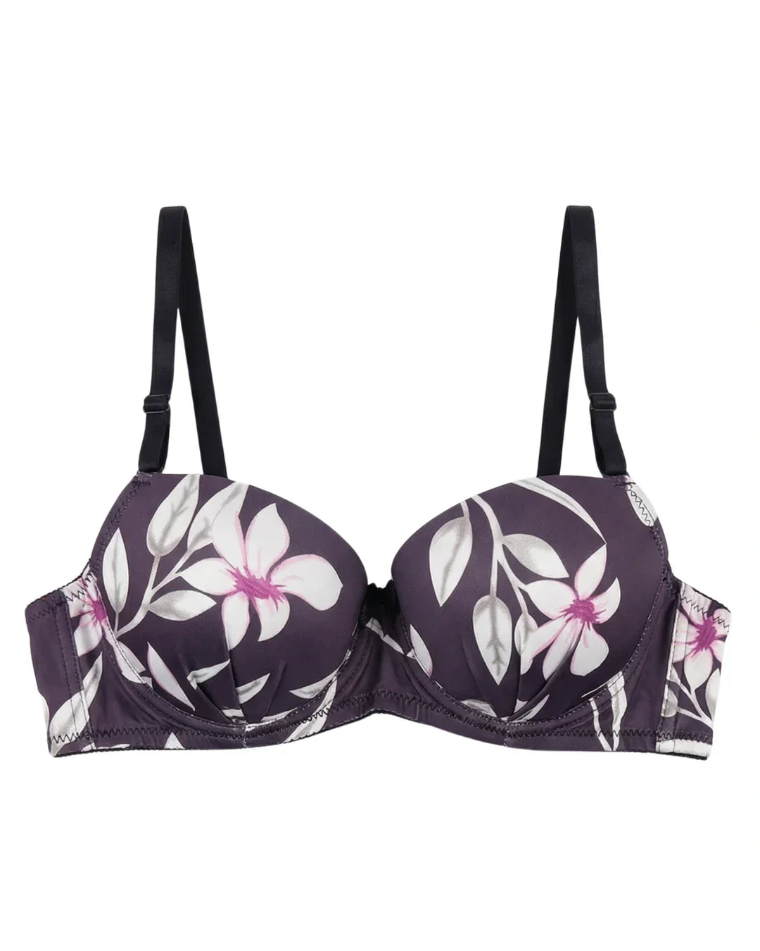 Padded Bra Set - Midnight Petal - Black