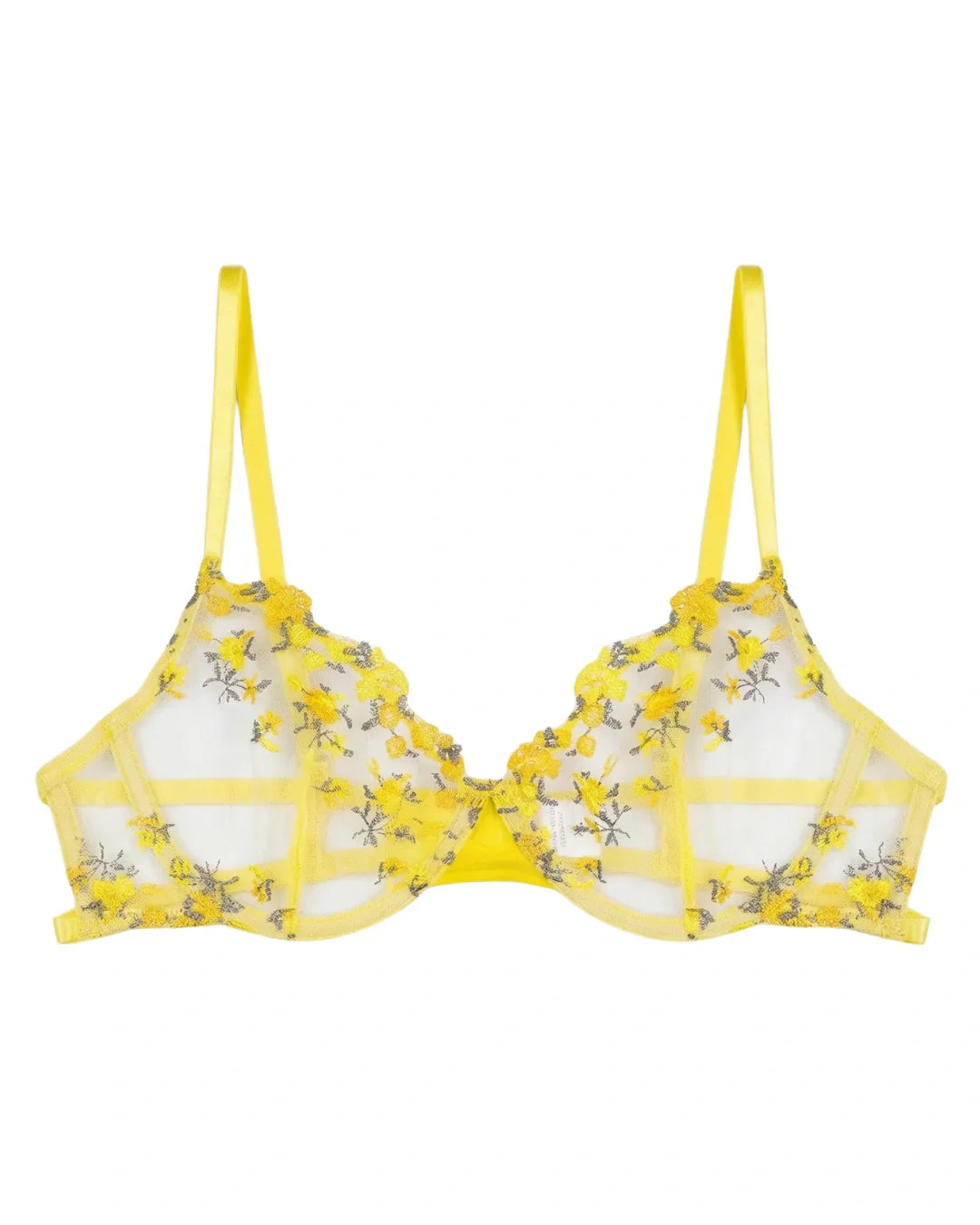Non Padded Bra Set - Flora Zest - Yellow