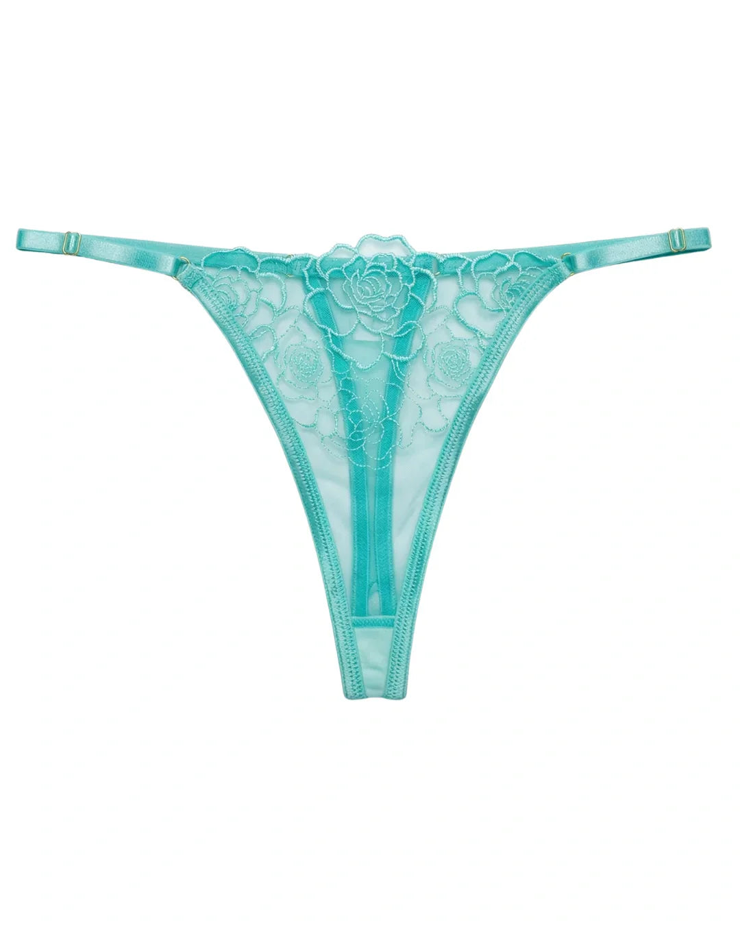 Non Padded Bra Set - Rose Veil - Aqua