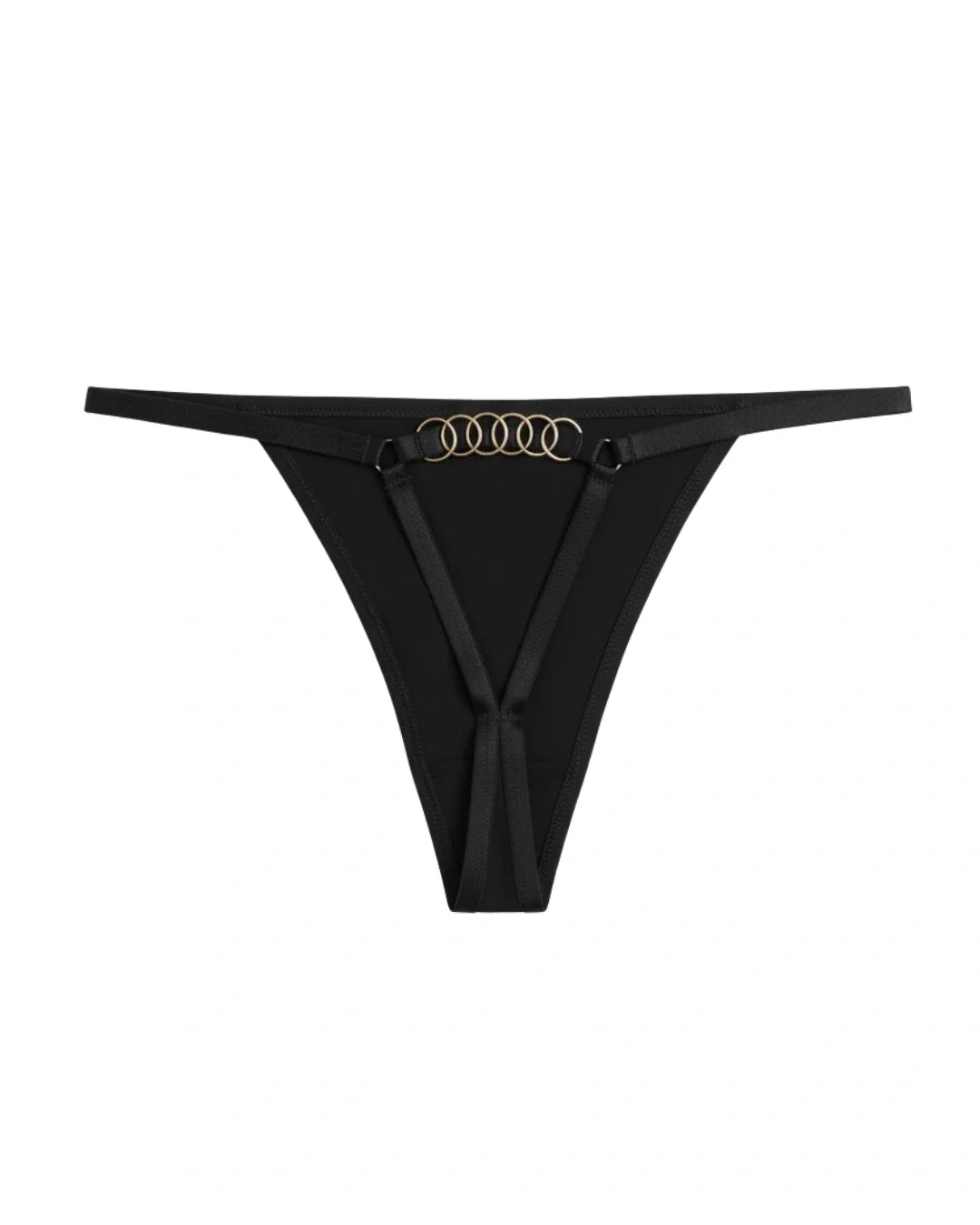 Thong Panty - Luxe Ring - Black