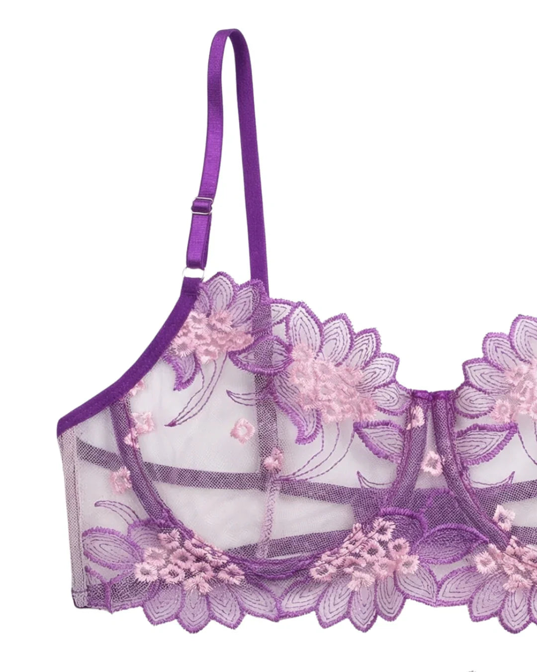 Non Padded Bra Set - Verdelle - Purple