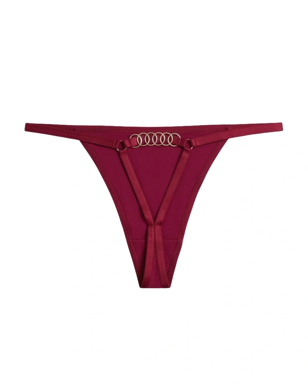 Thong Panty - Luxe Ring - Maroon