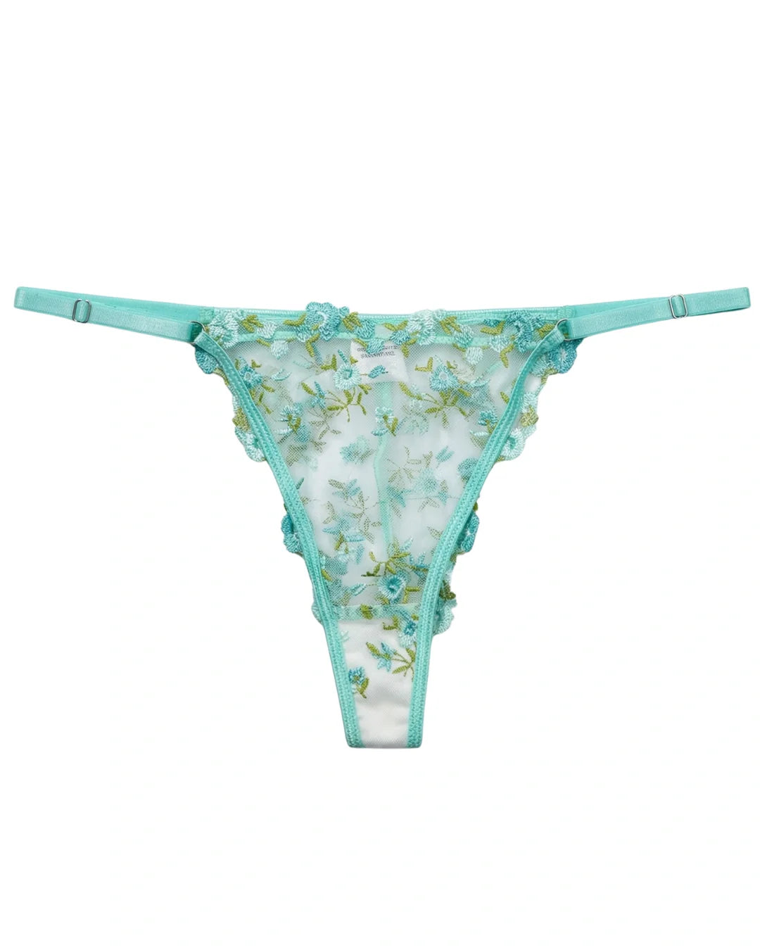 Non Padded Bra Set - Flora Zest - Soft Green