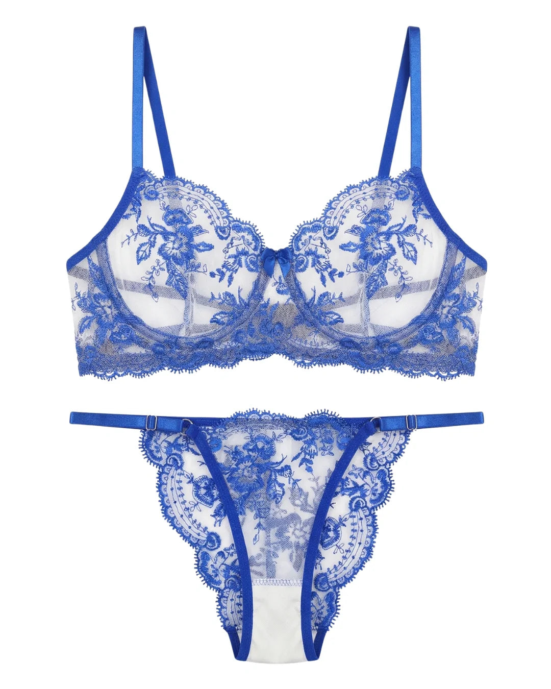 Non Padded Bra Set - Florisse - Blue