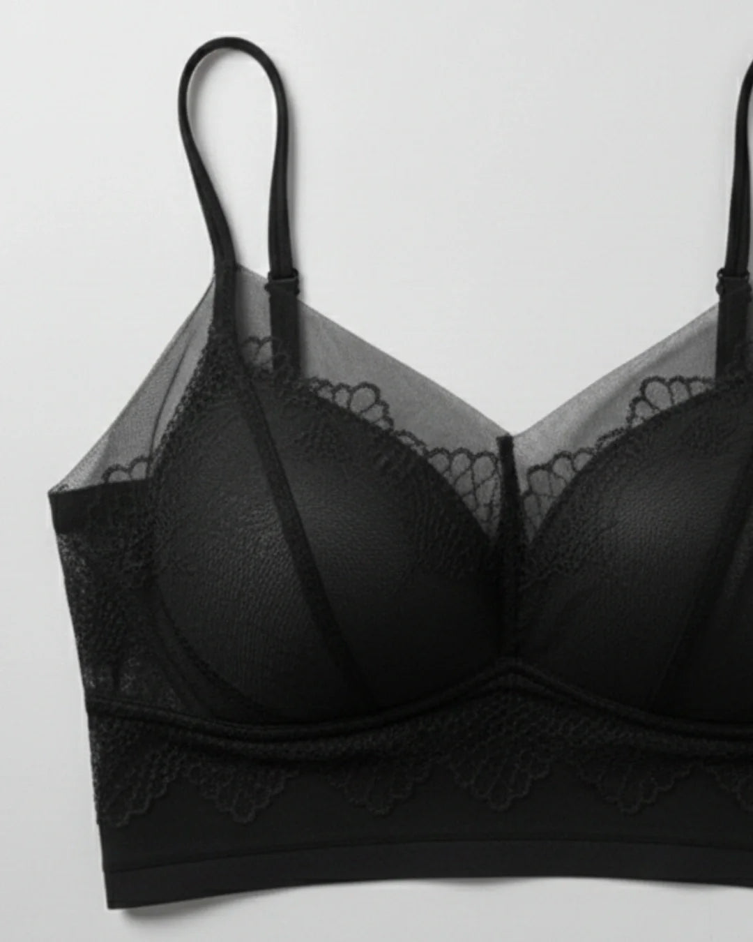 Seamless Padded Bra - Nua Lace - Black