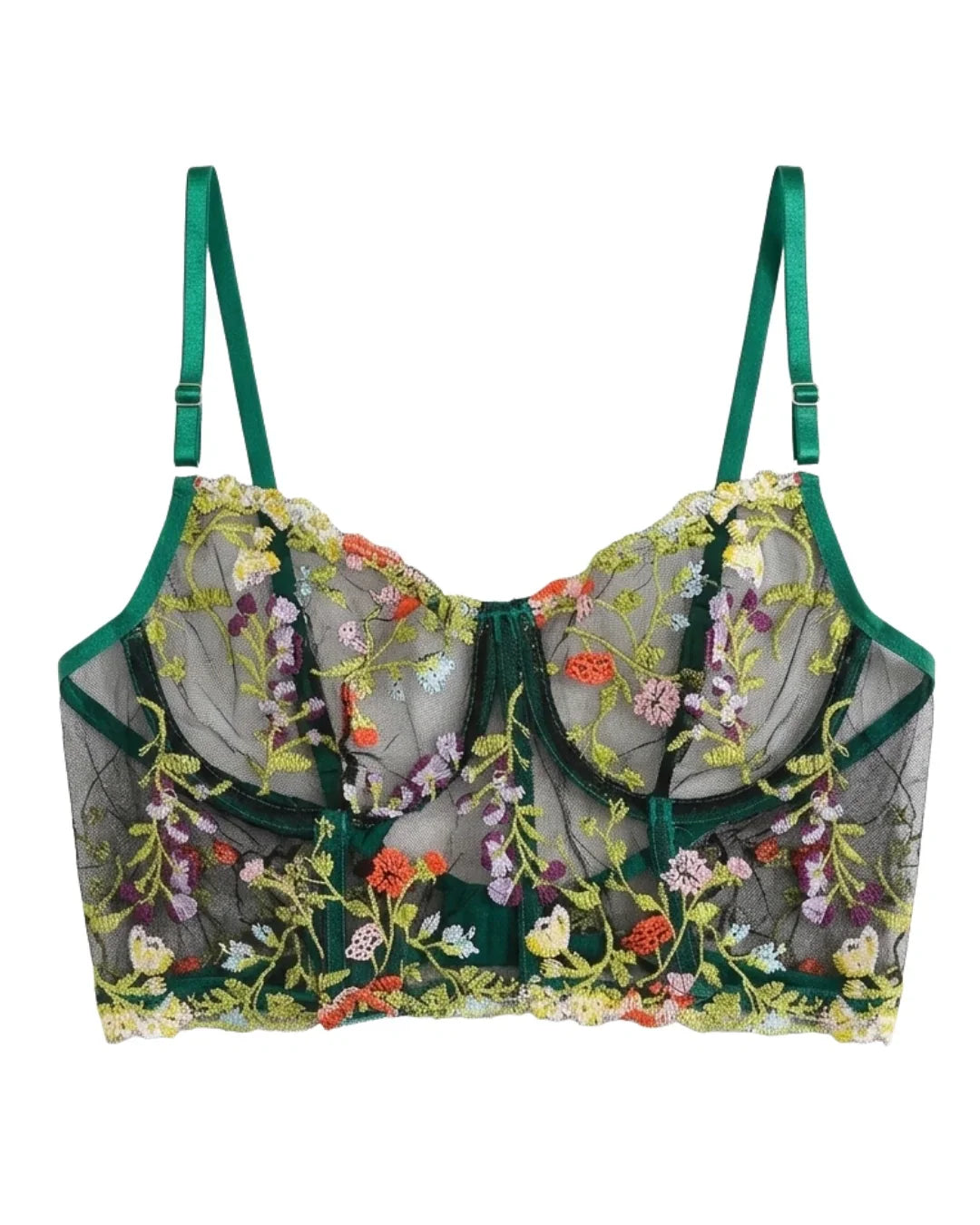 Non Padded Bra Set - Alvyn - Green