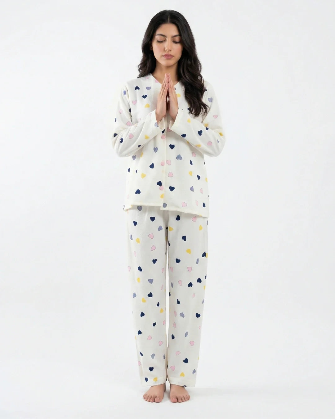 Summer Crinkled Pajama Suit - Love Dot
