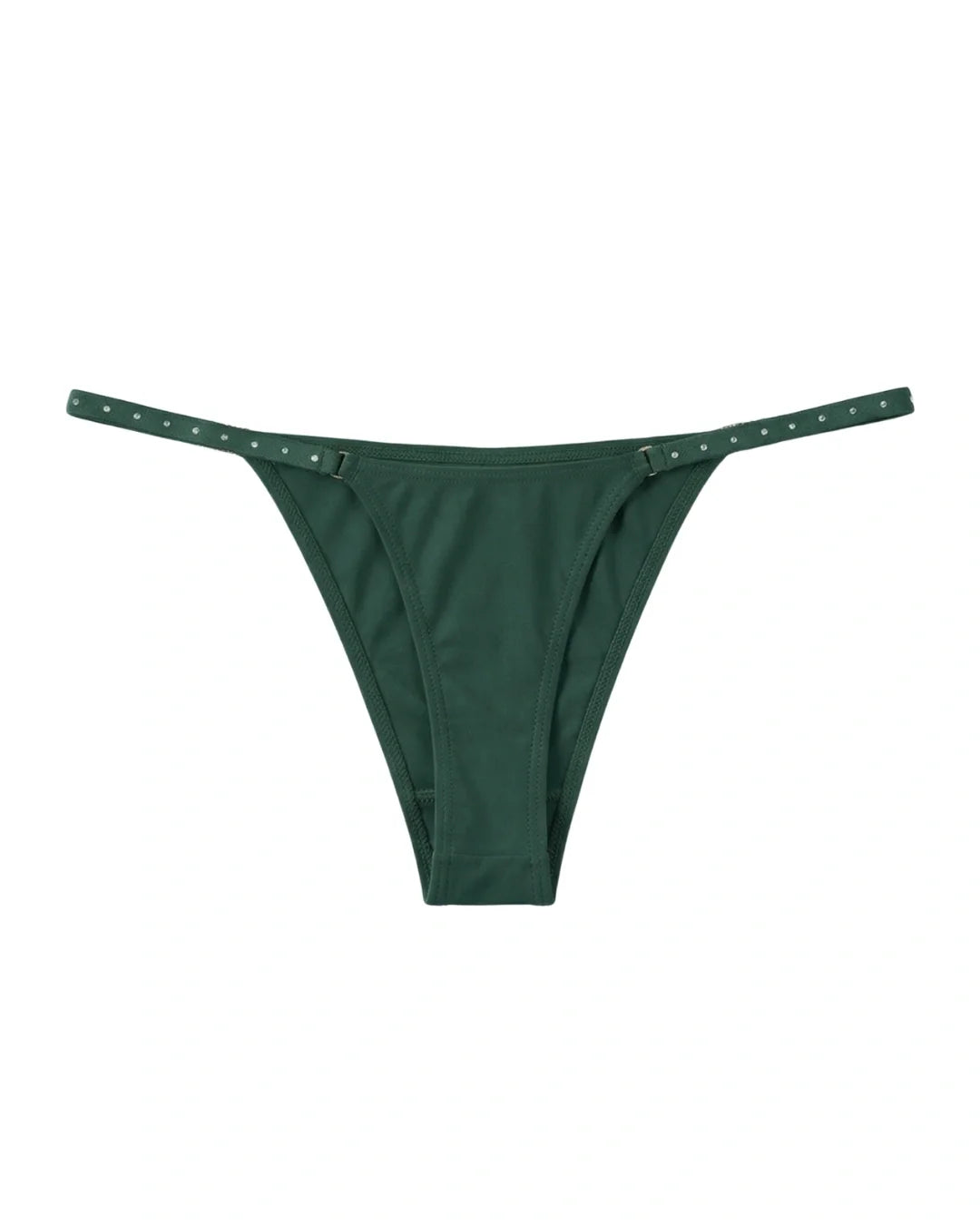 Thong Panty - Noir Strap - Green