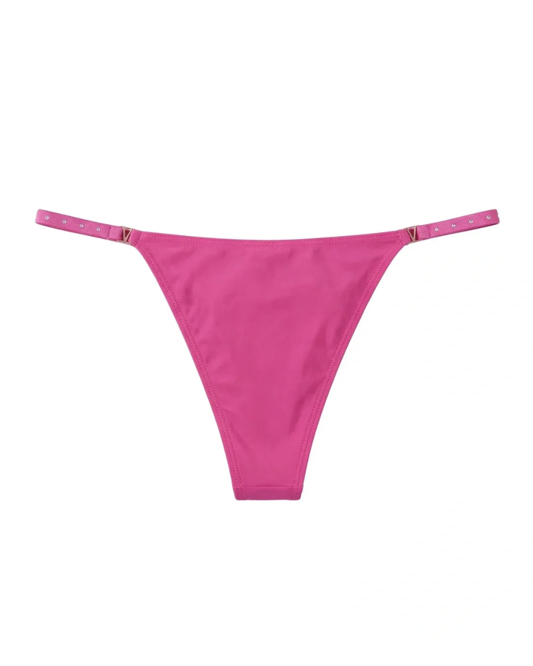 Thong Panty - Noir Strap - Pink