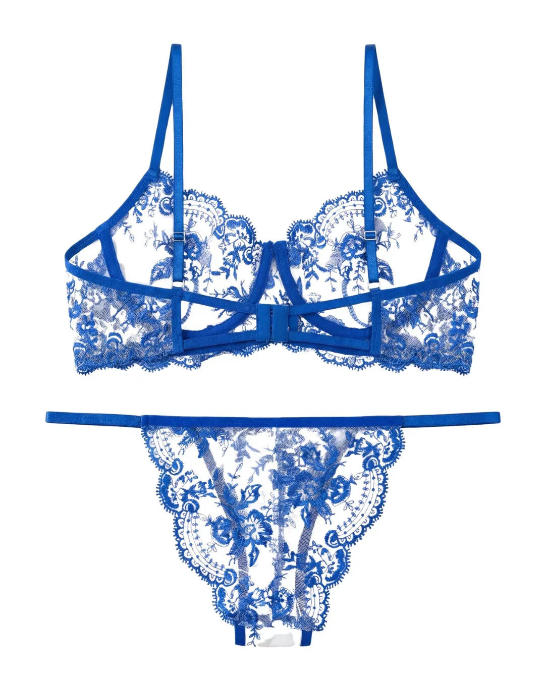 Non Padded Bra Set - Florisse - Blue