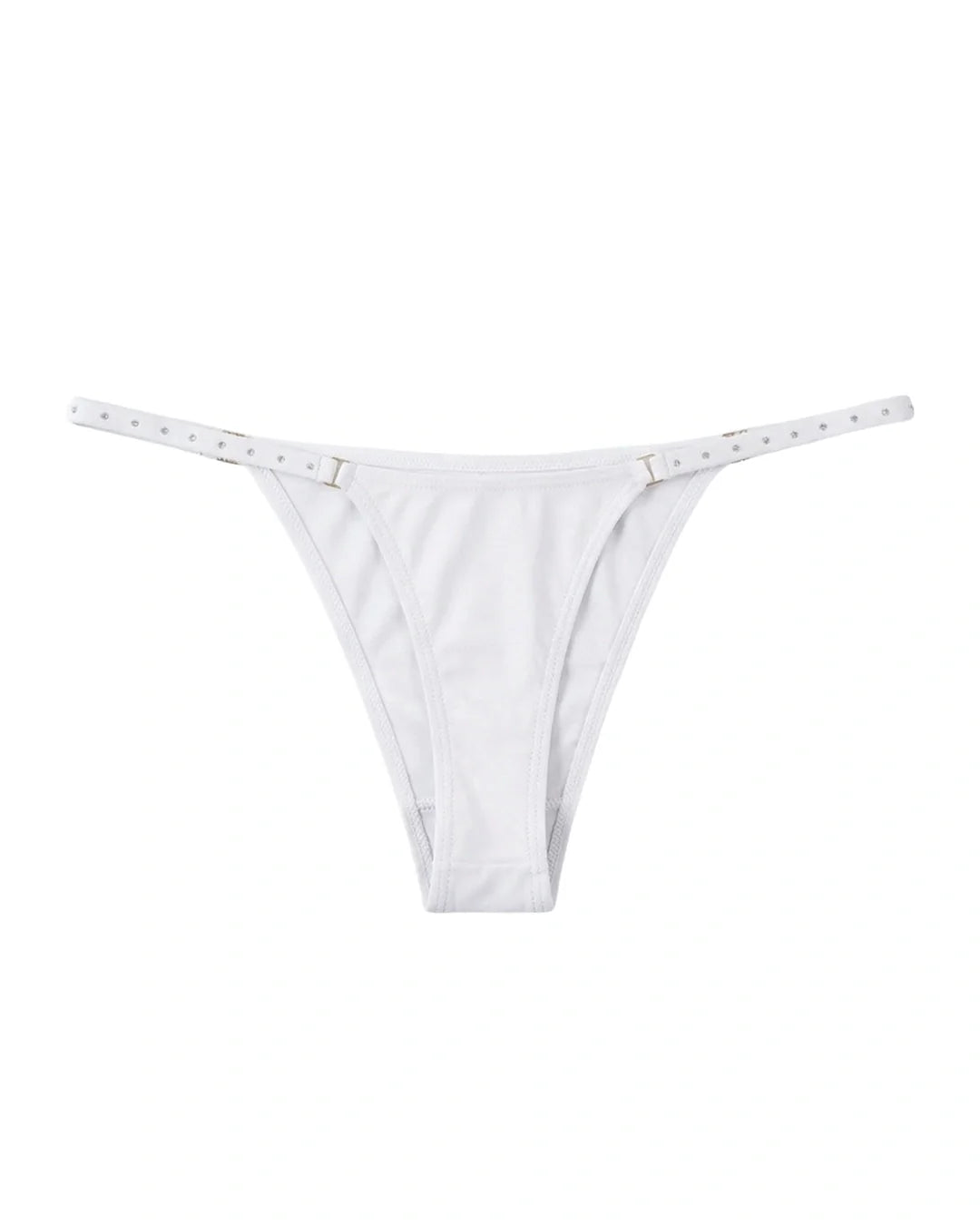 Thong Panty - Noir Strap - White