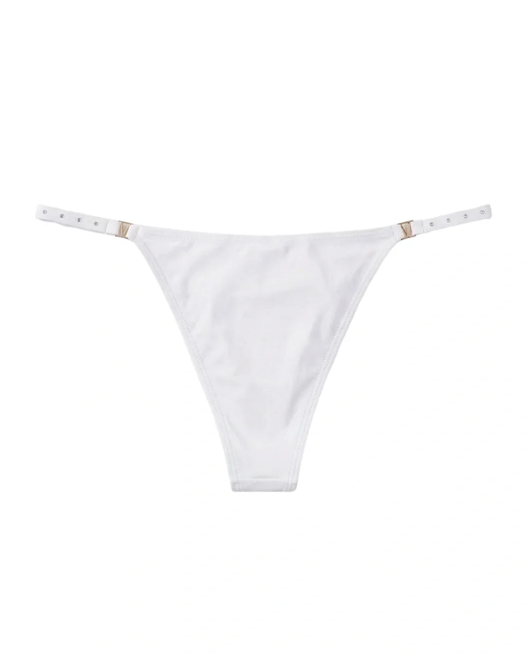Thong Panty - Noir Strap - White